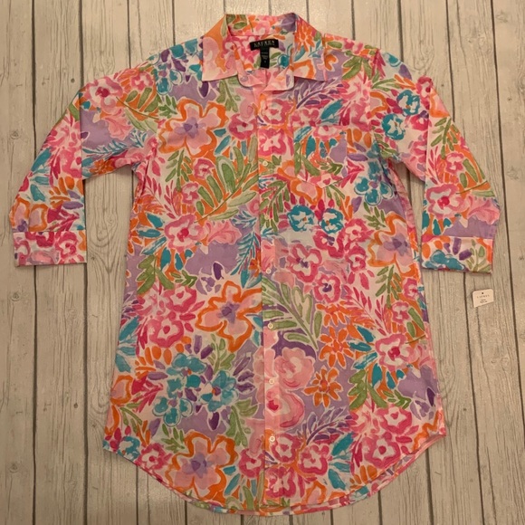Lauren Ralph Lauren Tops - Lauren Ralph Lauren Water Colour Top Size Small